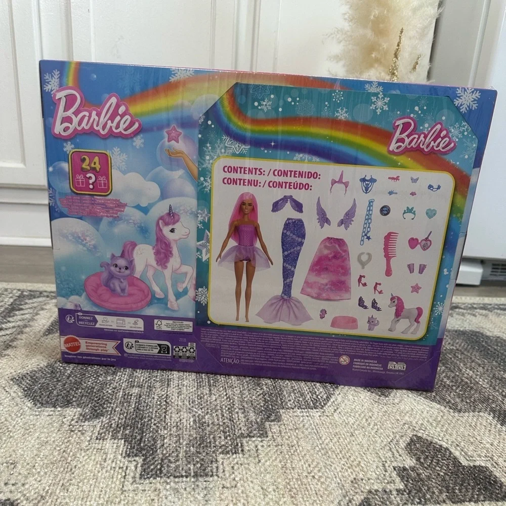 New Barbie Advent Calendar with Fashion Doll and 24 Surprise Toy Accessories